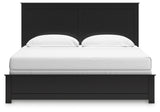 Maribel King Panel Bed with Mirrored Dresser, Chest and 2 Nightstands in Black from Ashley - Luna Furniture