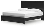 Maribel King Panel Bed with Mirrored Dresser, Chest and 2 Nightstands in Black from Ashley - Luna Furniture