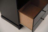 Maribel King Panel Bed with Mirrored Dresser and 2 Nightstands in Black from Ashley Furniture - Luna Furniture