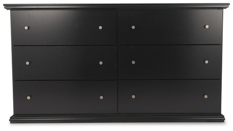 Maribel Queen Panel Bed with Dresser and Nightstand in Black from Ashley - Luna Furniture