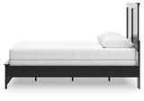 Maribel Queen Panel Bed with Mirrored Dresser, Chest and Nightstand in Black from Ashley Furniture - Luna Furniture