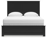 Maribel Queen Panel Bed with Mirrored Dresser and 2 Nightstands in Black from Ashley Furniture - Luna Furniture