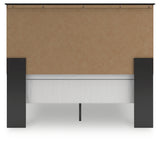 Maribel Queen Panel Bed with Mirrored Dresser and 2 Nightstands in Black from Ashley Furniture - Luna Furniture
