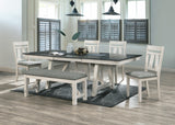 Maribelle Chalk/Gray Extendable Dining Set from Crown Mark - Luna Furniture