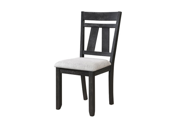 Maribelle Wheat Charcoal Side Chair, Set of 2