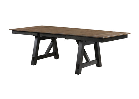Maribelle Wheat Charcoal Extendable Dining Set from Crown Mark - Luna Furniture