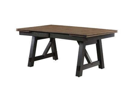 Maribelle Wheat Charcoal Extendable Dining Set from Crown Mark - Luna Furniture