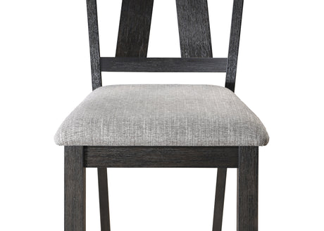 Maribelle Wheat Charcoal Side Chair, Set of 2 from Crown Mark - Luna Furniture