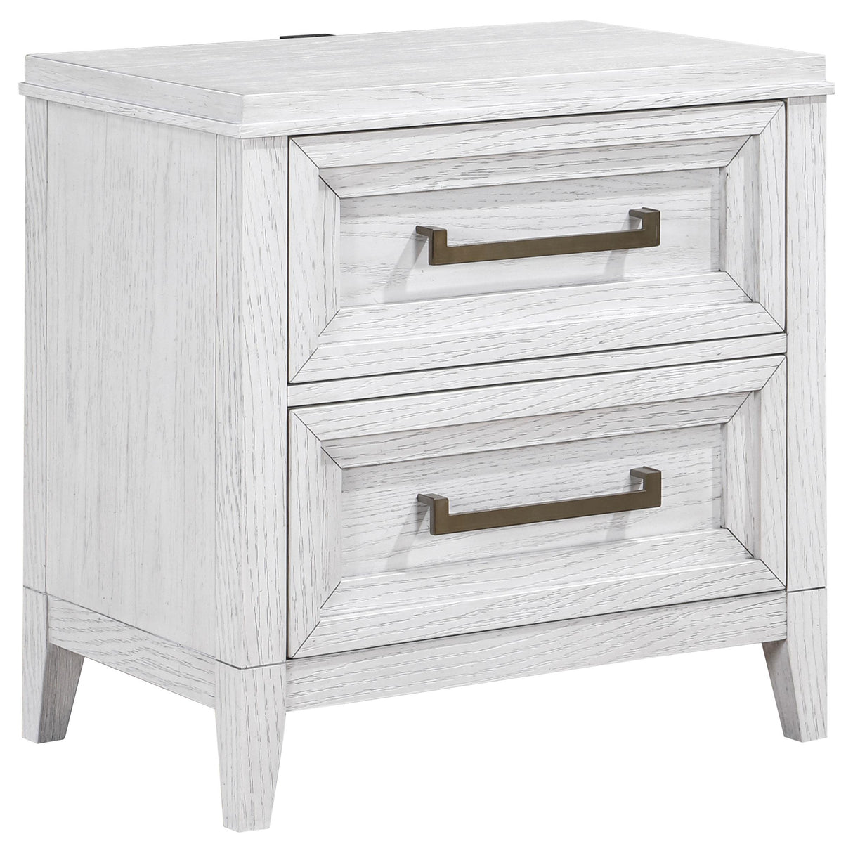 Marielle Distressed White 2-Drawer Nightstand from Coaster - Luna Furniture