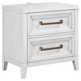 Marielle Distressed White 2-Drawer Nightstand from Coaster - Luna Furniture