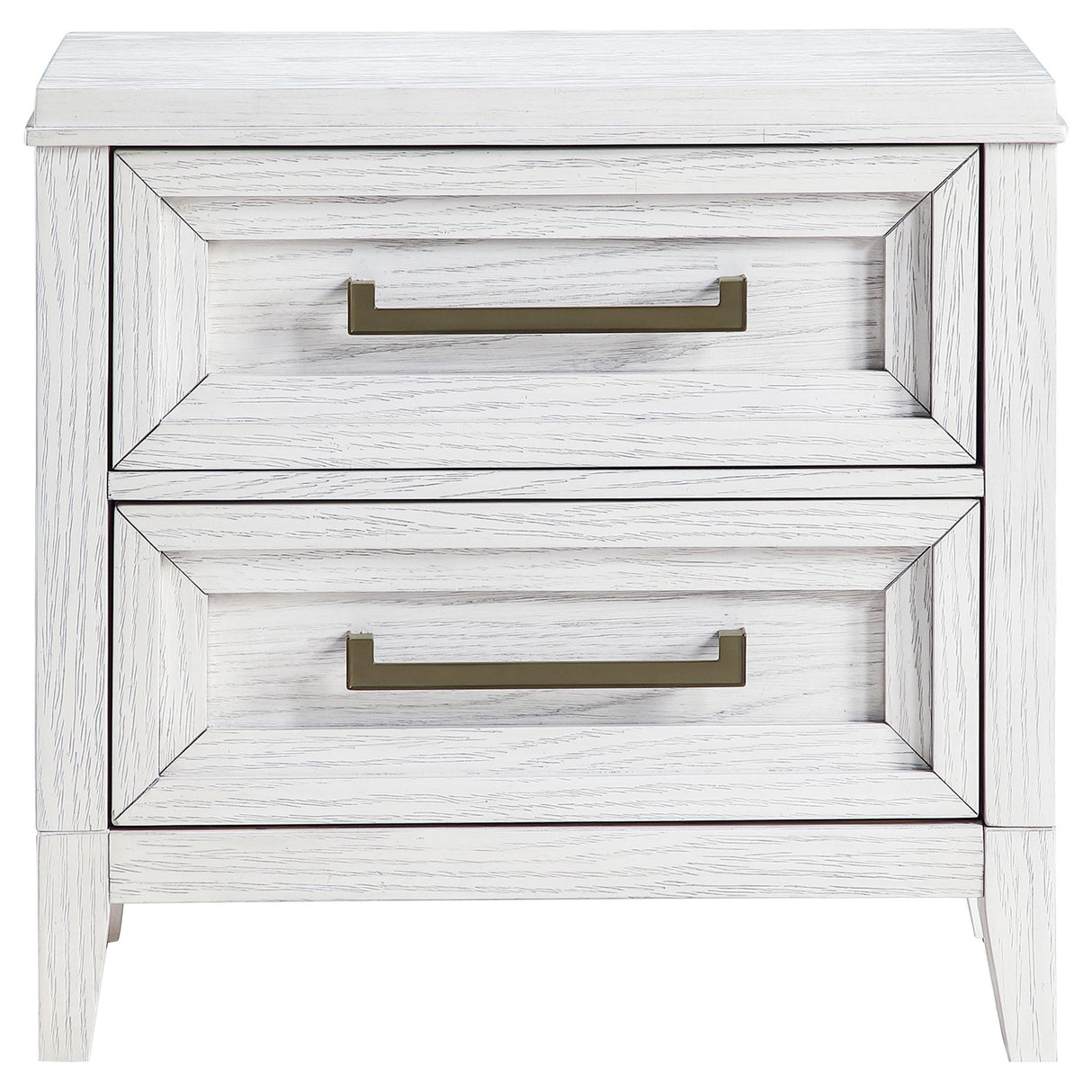 Marielle Distressed White 2-Drawer Nightstand from Coaster - Luna Furniture