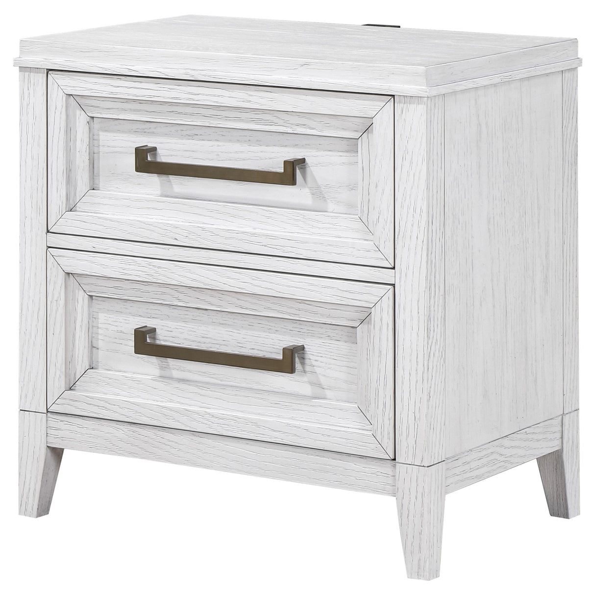 Marielle Distressed White 2-Drawer Nightstand from Coaster - Luna Furniture