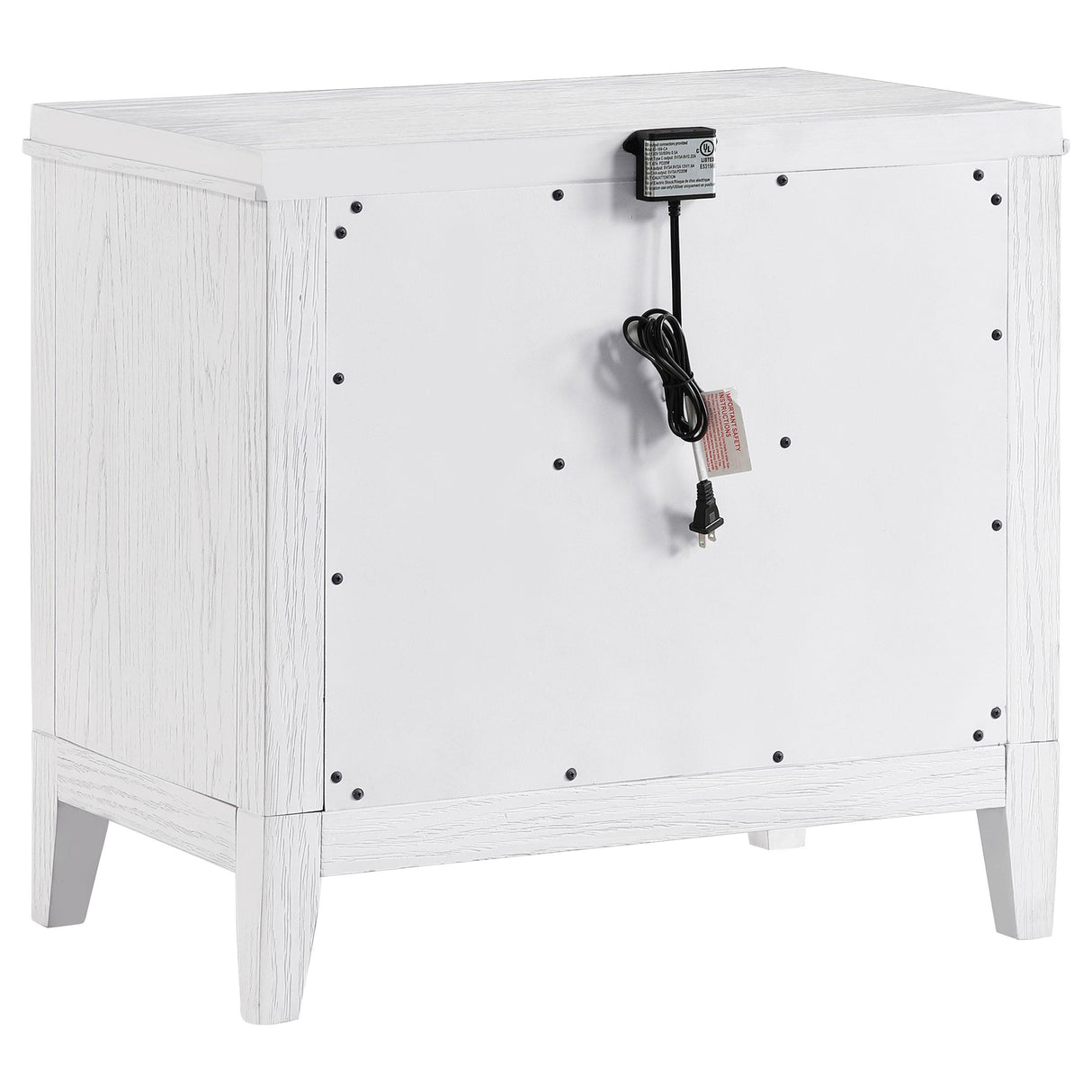 Marielle Distressed White 2-Drawer Nightstand from Coaster - Luna Furniture