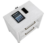 Marielle Distressed White 2-Drawer Nightstand from Coaster - Luna Furniture