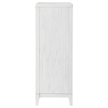 Marielle Distressed White 5-Drawer Bedroom Chest from Coaster - Luna Furniture