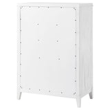 Marielle Distressed White 5-Drawer Bedroom Chest from Coaster - Luna Furniture