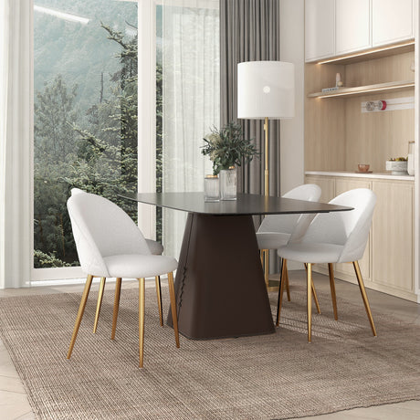 Marion Mid Century Modern Dining Chair (Set of 2) Cream Boucle from Ashcroft Furniture - Luna Furniture