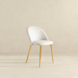Marion Mid Century Modern Dining Chair (Set of 2) Cream Boucle from Ashcroft Furniture - Luna Furniture