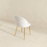 Marion Mid Century Modern Dining Chair (Set of 2) Cream Boucle from Ashcroft Furniture - Luna Furniture