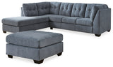 Marleton Denim 2-Piece Sectional with Ottoman from Ashley - Luna Furniture