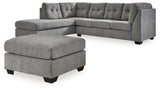 Marleton Gray 2-Piece Sectional with Ottoman from Ashley Furniture - Luna Furniture