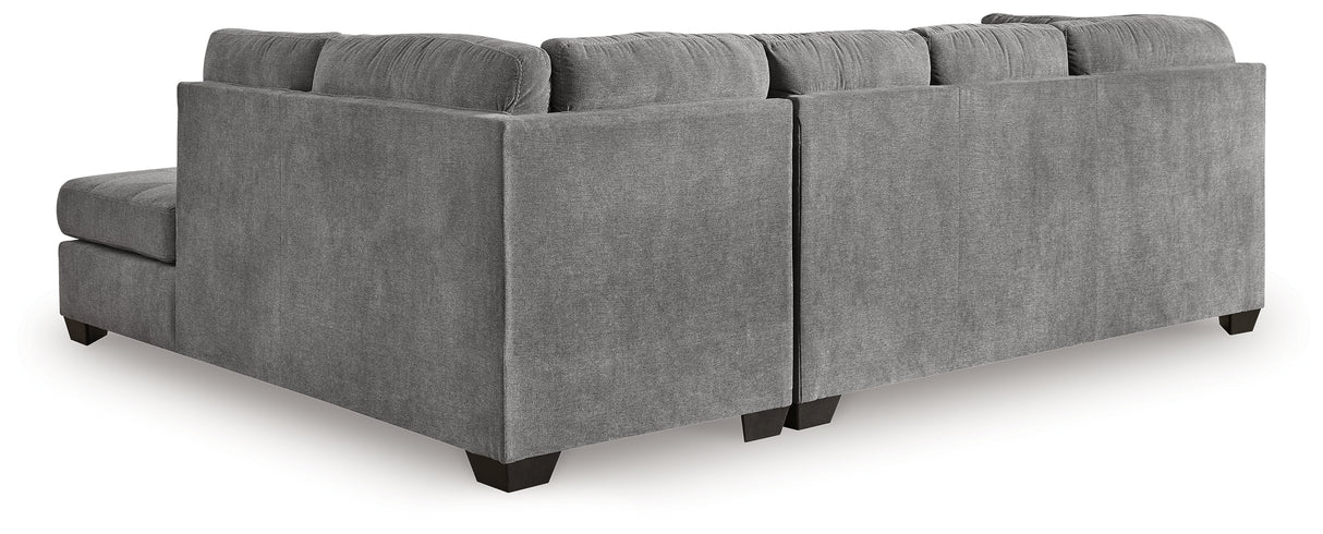 Marleton Gray 2-Piece Sectional with Ottoman from Ashley - Luna Furniture