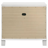 Marmore White 2-Drawer Nightstand from Coaster - Luna Furniture