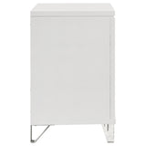 Marmore White 2-Drawer Nightstand from Coaster - Luna Furniture