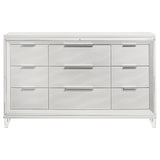 Marmore White 9-Drawer Dresser from Coaster - Luna Furniture