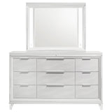 Marmore White 9-Drawer Dresser and LED Mirror from Coaster - Luna Furniture