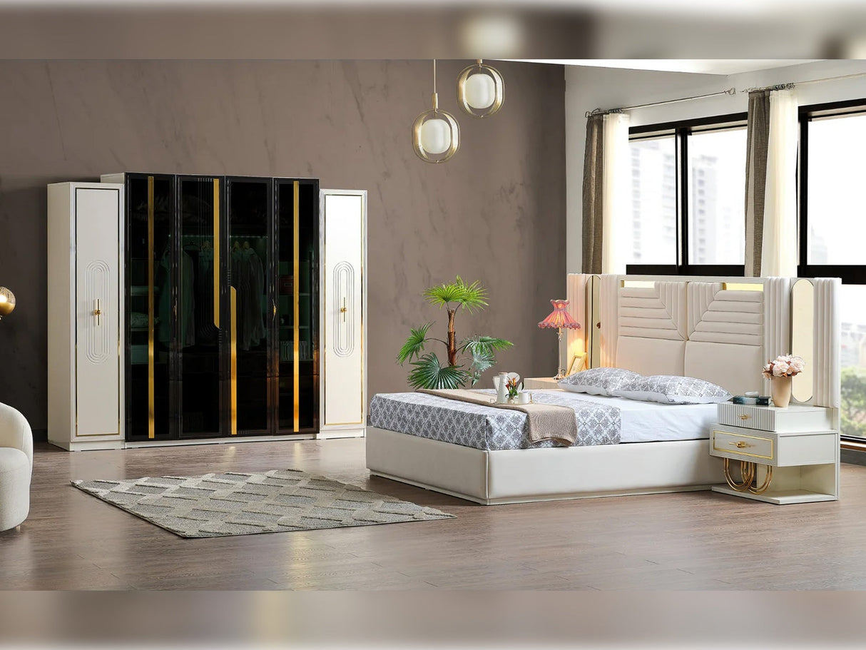 Marsel King Storage Bed With Headboard from Furnia - Luna Furniture