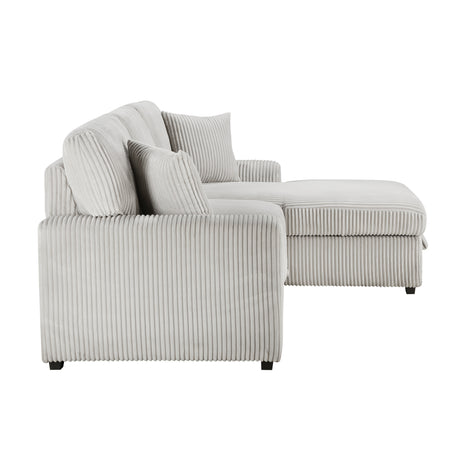 Marsh Gray 2-Piece Sectional with Right Chaise from Homelegance - Luna Furniture
