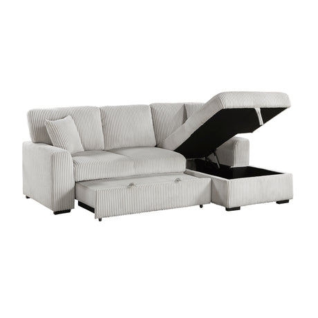 Marsh Gray 2-Piece Sectional with Right Chaise from Homelegance - Luna Furniture