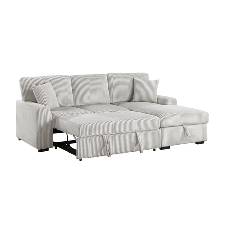 Marsh Gray 2-Piece Sectional with Right Chaise from Homelegance - Luna Furniture