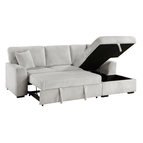 Marsh Gray 2-Piece Sectional with Right Chaise from Homelegance - Luna Furniture