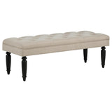 Marsha Latte 52-inch Upholstered Entryway Accent Bench from Coaster - Luna Furniture