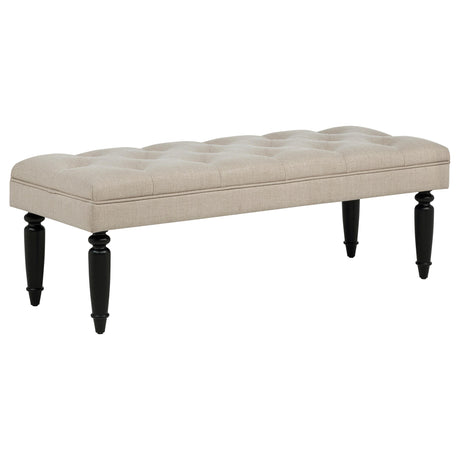 Marsha Latte 52-inch Upholstered Entryway Accent Bench from Coaster - Luna Furniture
