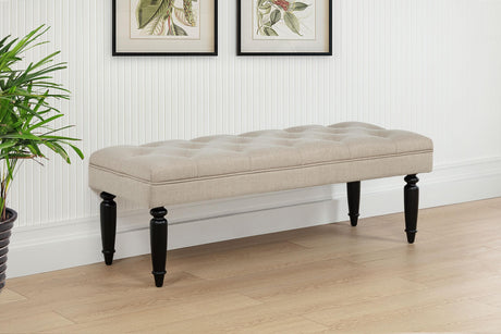 Marsha Latte 52-inch Upholstered Entryway Accent Bench from Coaster - Luna Furniture