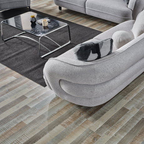 Marsilya Stationary Sofa in Grey from Furnia - Luna Furniture