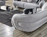 Marsilya Stationary Loveseat in Grey from Furnia - Luna Furniture