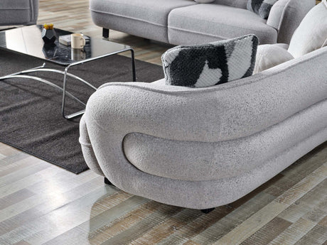 Marsilya Gray 4-Piece Living Room Set (2 Sofa & 2 Chair) from Furnia - Luna Furniture
