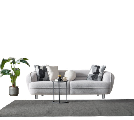 Marsilya Gray 4-Piece Living Room Set (2 Sofa & 2 Chair) from Furnia - Luna Furniture