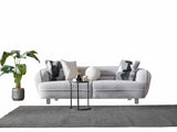 Marsilya Gray 4-Piece Living Room Set (2 Sofa & 2 Chair) from Furnia - Luna Furniture