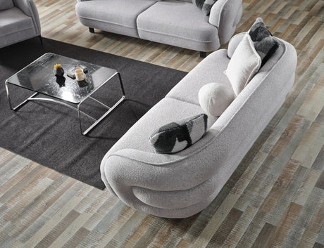 Marsilya Gray 4-Piece Living Room Set (2 Sofa & 2 Chair) from Furnia - Luna Furniture
