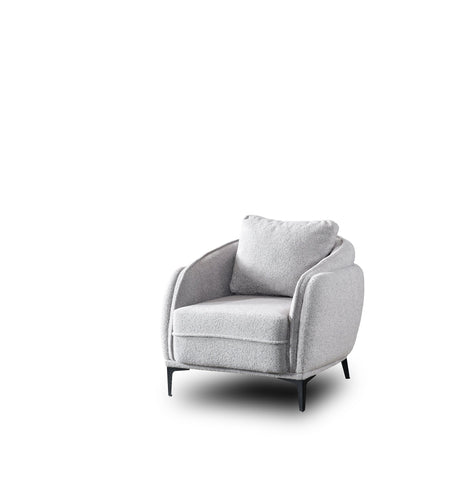 Marsilya Gray 4-Piece Living Room Set (2 Sofa & 2 Chair) from Furnia - Luna Furniture