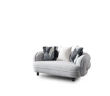 Marsilya Stationary Loveseat in Grey from Furnia - Luna Furniture
