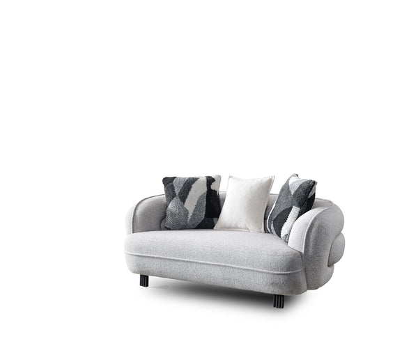Marsilya Stationary Loveseat in Grey