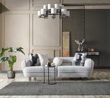 Marsilya Gray 4-Piece Living Room Set (2 Sofa & 2 Chair) from Furnia - Luna Furniture