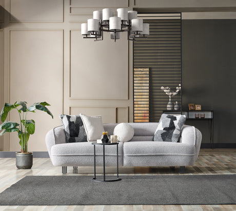 Marsilya Gray 4-Piece Living Room Set (2 Sofa & 2 Chair) from Furnia - Luna Furniture