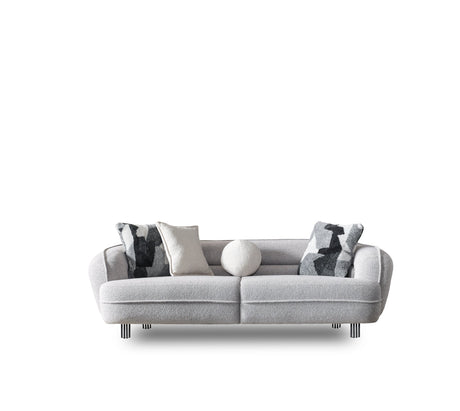 Marsilya Gray 4-Piece Living Room Set (2 Sofa & 2 Chair) from Furnia - Luna Furniture